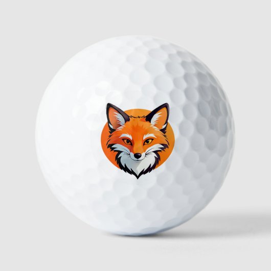 Levendige Vossen Kop Golfballen (Voorkant)