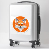 Levendige Vossen Kop Sticker (Koffer)