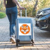 Levendige Vossen Kop Sticker (Koffer Insitu)