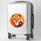 Levendige Vossen Kop Sticker (Koffer)