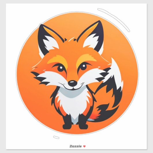 Levendige Vossen Kop Sticker (Vel)