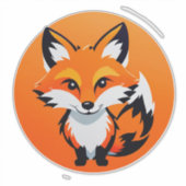 Levendige Vossen Kop Sticker (Voorkant)