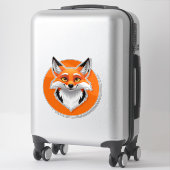 Levendige Vossen Kop Sticker (Koffer)