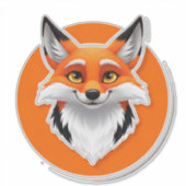 Levendige Vossen Kop Sticker (Voorkant)