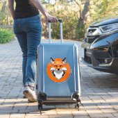 Levendige Vossen Kop Sticker (Koffer Insitu)