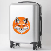 Levendige Vossen Kop Sticker (Koffer)