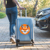Levendige Vossen Kop Sticker (Koffer Insitu)