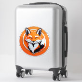 Levendige Vossen Kop Sticker (Koffer)