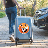 Levendige Vossen Kop Sticker (Koffer Insitu)