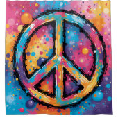 Levendige vrede douchegordijn (Voorkant)