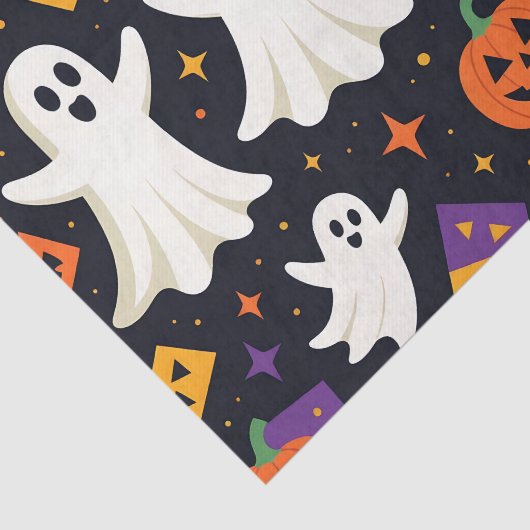 Levendige vriendelijke geesten & Happy Pumpkins Ha Tissuepapier (Detail)