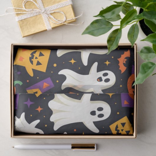 Levendige vriendelijke geesten & Happy Pumpkins Ha Tissuepapier (Geschenk)