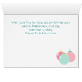 Levendige vrolijkheid + heldere kerst Kaart (Binenzijde Horizontaal (Onderkant))