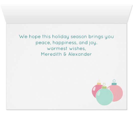 Levendige vrolijkheid + heldere kerst Kaart (Binenzijde Horizontaal (Onderkant))