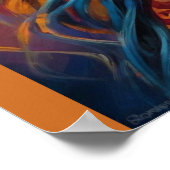 Levendige vrouw in suiker schedel make-up poster (Hoek)