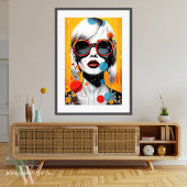 Levendige Vrouw Pop Art Poster