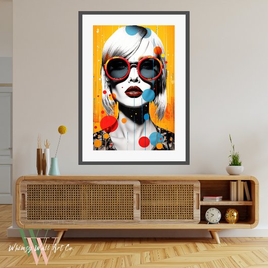 Levendige Vrouw Pop Art Poster