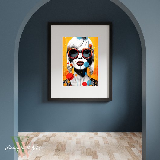 Levendige Vrouw Pop Art Poster