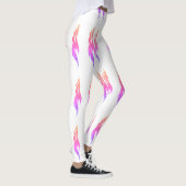 Levendige Vuurvlam Roze Gedrukte Kleur Meisjes Vro Leggings (Rechts)