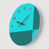 Levendige wandklok met teile design (Hoek)