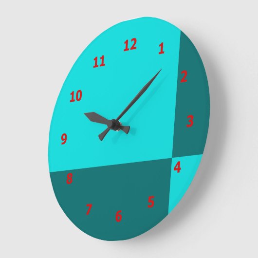 Levendige wandklok met teile design (Hoek)