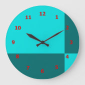 Levendige wandklok met teile design (Voorkant)