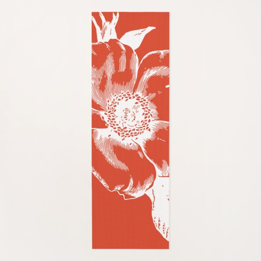 Levendige warme Poppy Yoga Mat (Voorkant)