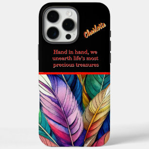 Levendige waterkleurveren in een artistieke verton iPhone 16 pro max hoesje