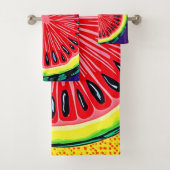 Levendige Watermeloen Pop Art Bad Handdoek (Insitu)