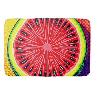 Levendige Watermeloen Pop Art Badmat