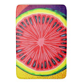 Levendige Watermeloen Pop Art Badmat (Voorkant Verticaal)