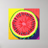 Levendige Watermeloen Pop Art Canvas Afdruk (Voorkant)