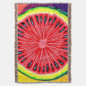 Levendige Watermeloen Pop Art Deken (Voorkant Verticaal)