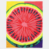 Levendige Watermeloen Pop Art Fleece Deken (Voorkant)