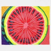 Levendige Watermeloen Pop Art Fleece Deken (Voorkant (Horizontaal))
