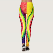 Levendige Watermeloen Pop Art Leggings (Achterkant)