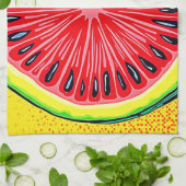 Levendige Watermeloen Pop Art Theedoek (Gevouwen)