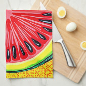 Levendige Watermeloen Pop Art Theedoek (Quarter Fold)