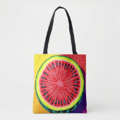 Levendige Watermeloen Pop Art Tote Bag (Voorkant)