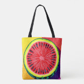 Levendige Watermeloen Pop Art Tote Bag (Achterkant)