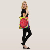 Levendige Watermeloen Pop Art Tote Bag (Op model)