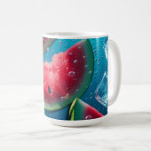 Levendige Watermeloen Slices Onderwater – Verfriss Koffiemok (Voorkant rechts)