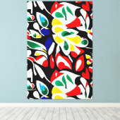 Levendige waterval geometrie, Abstracte muurkunst Canvas Afdruk (Insitu (Houten vloer))