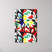 Levendige waterval geometrie, Abstracte muurkunst Canvas Afdruk (Voorkant)