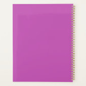Levendige Waterverf Blauwe Bloemboeket Planner (Achterkant)
