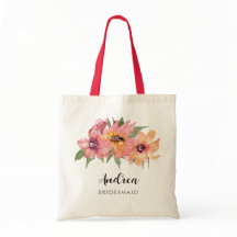 Levendige Waterverf Bloem Bruidsmeisje Geschenk