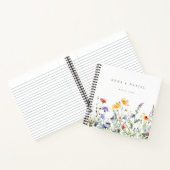 Levendige Waterverf Bloemen bruiloft gastenboek Notitieboek (Binnen)