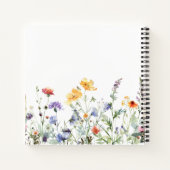 Levendige Waterverf Bloemen bruiloft gastenboek Notitieboek (Achterkant)