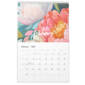 Levendige Waterverf bloemen maximalist 2025 Kalender (Feb 2027)