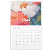 Levendige Waterverf bloemen maximalist 2025 Kalender (Mar 2027)